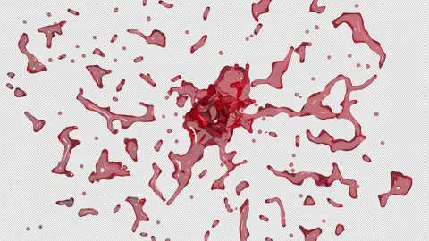 Plasma, liquid moves in space with splashes on a transparent Stock Footage 296341271