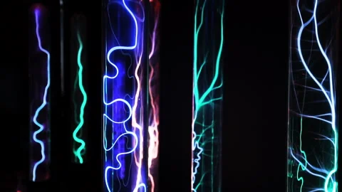Plasma Magic In Inert Gas Of A Flask Stock Footage 89241321