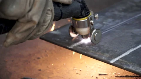 Plasma metal cutting Stockbeeldmateriaal 237055978