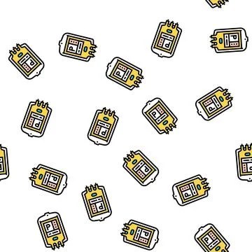 Plasma packaging vector seamless pattern Stock Illustration