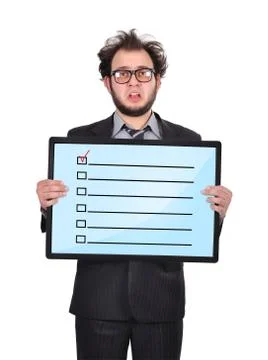 Plasma panel with checklist Stockillustratie