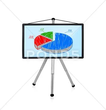 Plasma with pie chart Stock Illustration