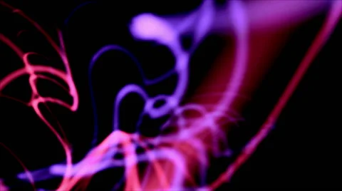 Plasma Purple Moving Energy Rays On Black Background Stock Footage 64528499