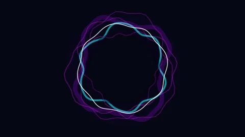 Plasma ring against a dark backdrop with vibrant energy flares and glowing Stock Footage 345863279