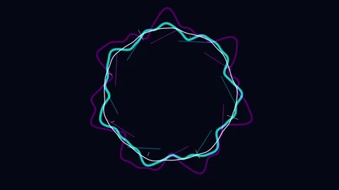 Plasma ring against dark background featuring glowing electric energy and Stock Footage 345863285