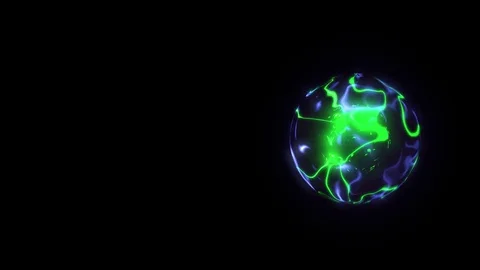 Plasma sphere in blue and green colors. Stock Footage 82533171