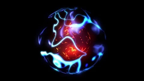 Plasma sphere in blue, red and purple colors. Stock Footage 82532483