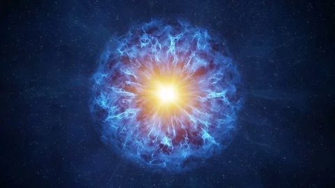 Plasma sphere with energy charges in space loopable animation 4k (4096x2304) Stock Footage 76595073
