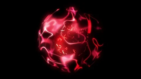 Plasma sphere in red colors. Stock Footage 82531224