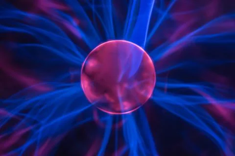 Plasma sphere static electricity Stock Photos