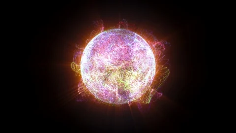 Plasma Sphere Swirl Wave 4K Reality Loop Creative Motion Background. Stock Footage 122835547
