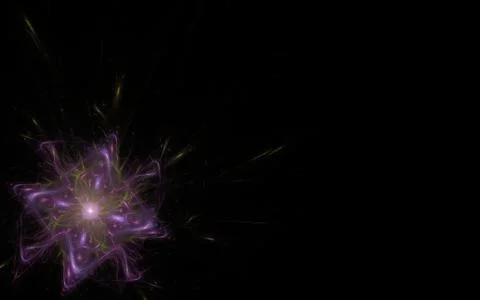 Plasma star on a black background Stock Illustration
