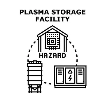 Plasma storage facility concept for dangerous industries Stock Illustration