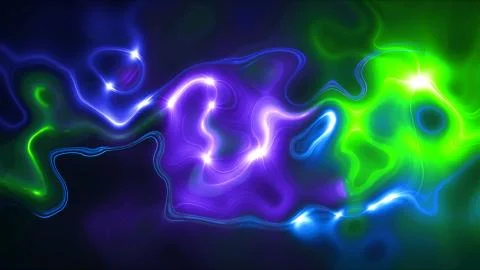 Plasma, thunderstorm abstract space, 3d render background, computer generating Stock Illustration