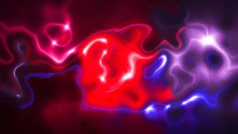 Plasma, thunderstorm abstract space, 3d render background, computer generating Stock Illustration