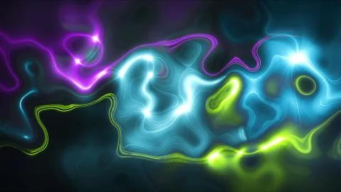 Plasma, thunderstorm abstract space, 3d render background, computer generating Stock Illustration