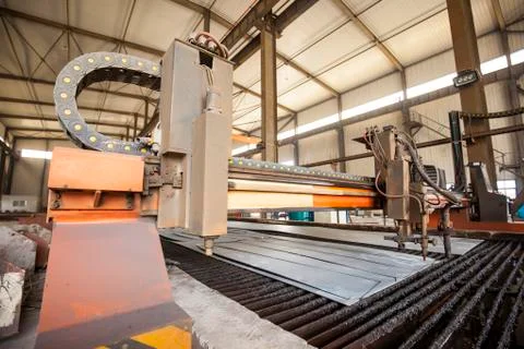 Plasma torches cutting machine Stock Photos