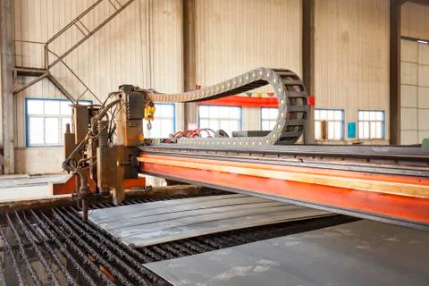 Plasma torches cutting machine Stock Photos