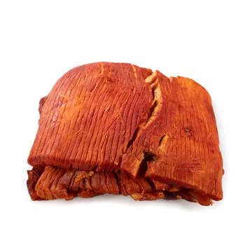 Plast Squid with pepper on a white background. Snack Fish to beer. Close up Stock Photos