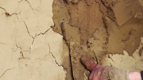 Plaster applies a layer of plaster Stock Footage 108894861