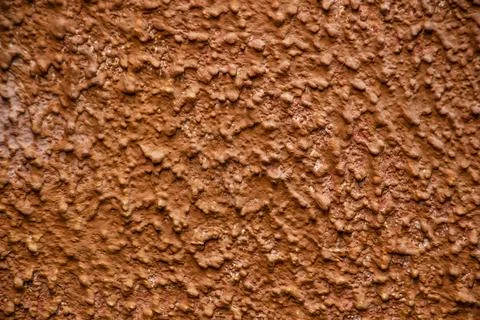 Plaster background, brown textured plaster wall, copy space, text space Stock Photos