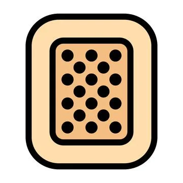Plaster bandage flat icon Stock Illustration