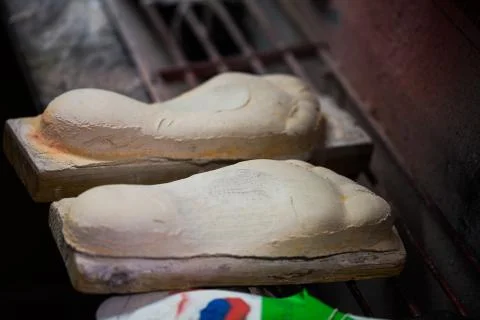 Plaster cast for deposits Stock Photos