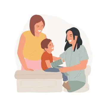 Plaster cast isolated cartoon vector illustration. Stock Illustration