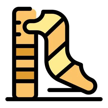 Plaster cast protecting broken leg after injury requiring medical care Stock Illustration