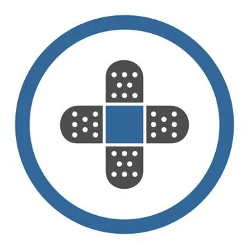 Plaster Circled Vector Icon 스톡 일러스트