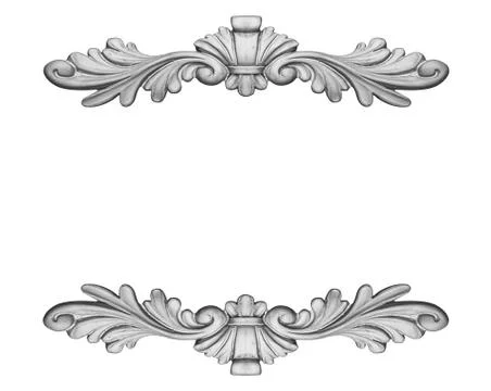 Plaster elements for frame Stock Photos