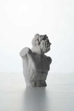Plaster figure in white background Stock Photos
