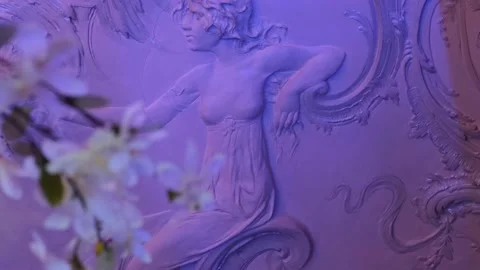Plaster figures on the ceiling Stock Footage 167509450