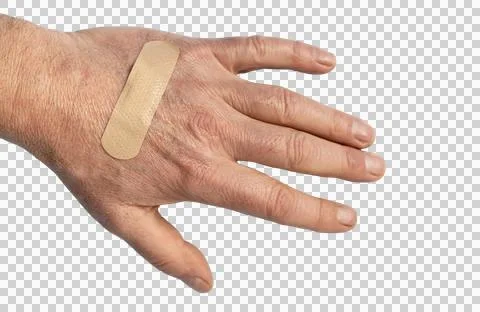 The plaster on the hand Stock Photos