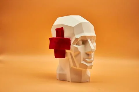Plaster head. Stock Photos