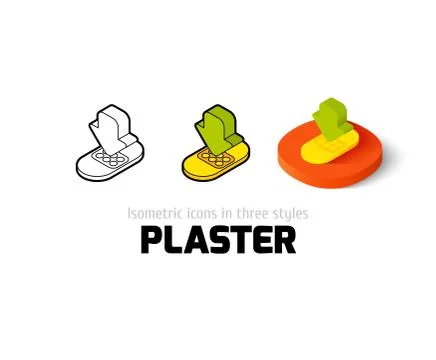 Plaster icon in different style Stock Illustration