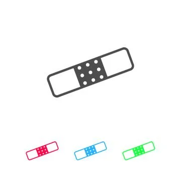 Plaster icon flat Illustrazione stock