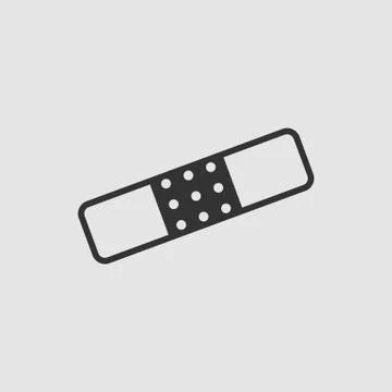 Plaster icon flat Stock Illustration