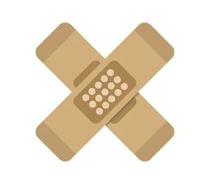 Plaster icon illustrated in vector on white background Stock Illustration