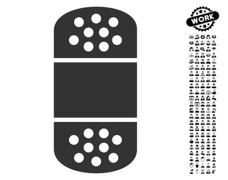 Plaster Icon with Men Bonus Stock Illustration