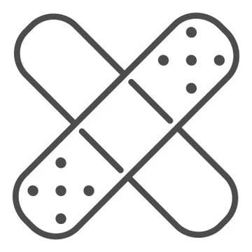 Plaster line icon. High quality black outline logo for web site design and Stock Illustration