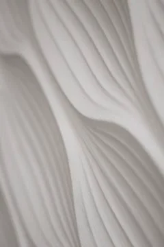 The plaster linear decoration on white wall Stock Photos