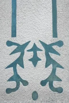 Plaster ornamentation of outer wall Stock Photos