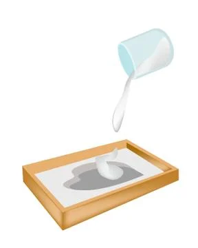 Plaster of Paris in A Heart Molded Casting Stock Illustration