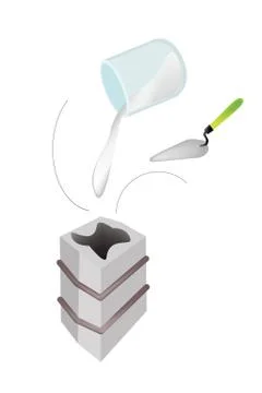 Plaster of Paris in A Shell Molding Stock Illustration