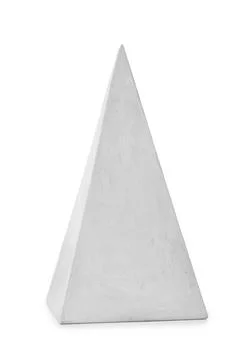 Plaster pyramid on white background 写真素材