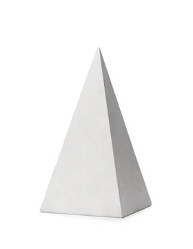 Plaster pyramid on white background 写真素材