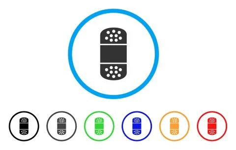 Plaster Rounded Icon Stock Illustration