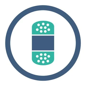 Plaster Rounded Raster Icon Stock Illustration