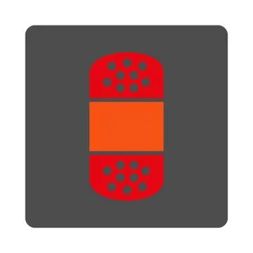 Plaster Rounded Square Button Stock Illustration